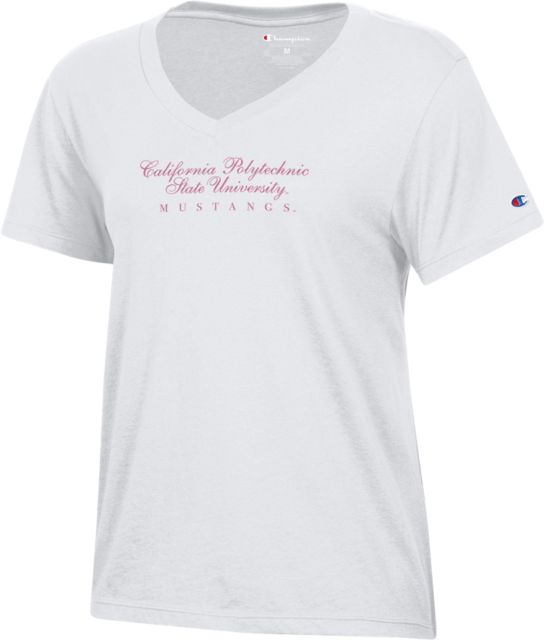 Cal Poly Mustangs Women's V-Neck Short Sleeve T-Shirt