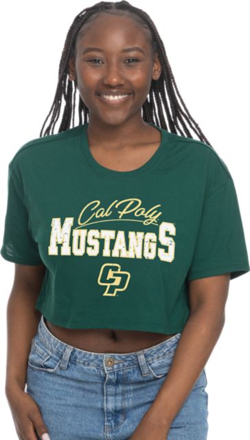 Cal Poly Women's Mustangs Cropped Short Sleeve T-Shirt