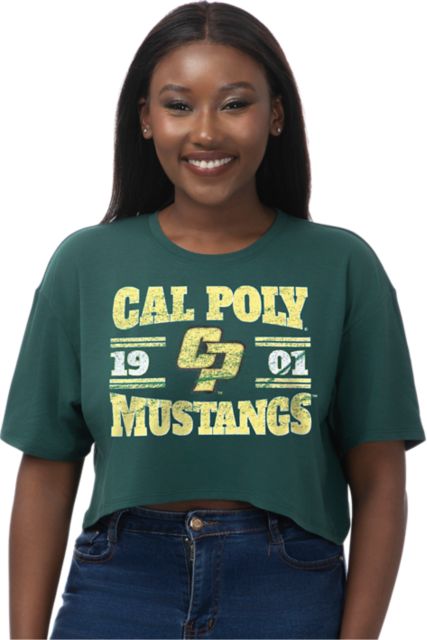 Cal Poly Mustangs Women's Boxy Crop Short Sleeve T-Shirt