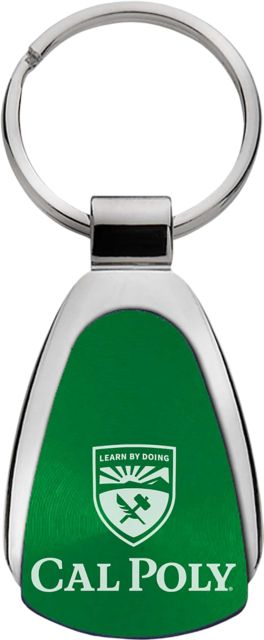Cal Poly Teardrop Keychain