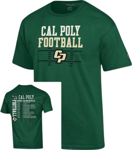 Cal Poly Mustangs 2025 Football Schedule Short Sleeve T-Shirt