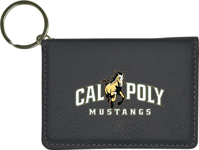 Cal Poly Mustangs Leather ID Holder