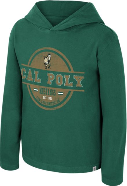 Cal Poly Mustangs Youth Hooded Long Sleeve Shirt
