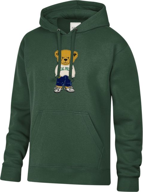 Cal Poly Teddy Big Cotton Hooded Sweatshirt
