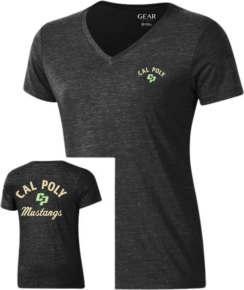 Cal Poly Women's Triblend V-Neck Short Sleeve T-Shirt