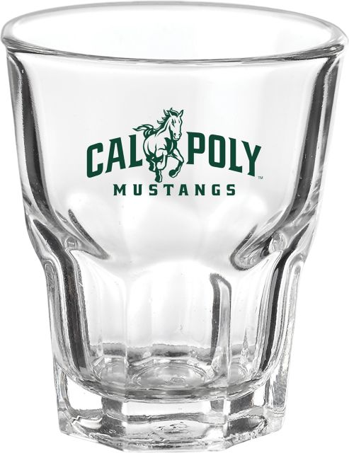 Cal Poly Mustangs 1.5 oz. Collectors Glass