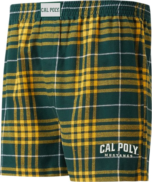 Cal Poly Mustangs Flannel Boxer Shorts