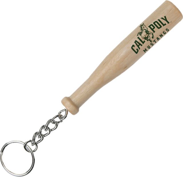 Cal Poly 4" Bat Keychain