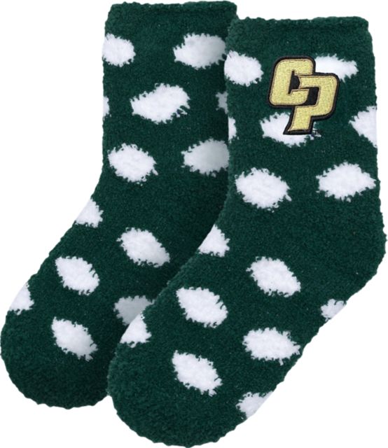 Cal Poly Youth Fuzzy Dot Socks