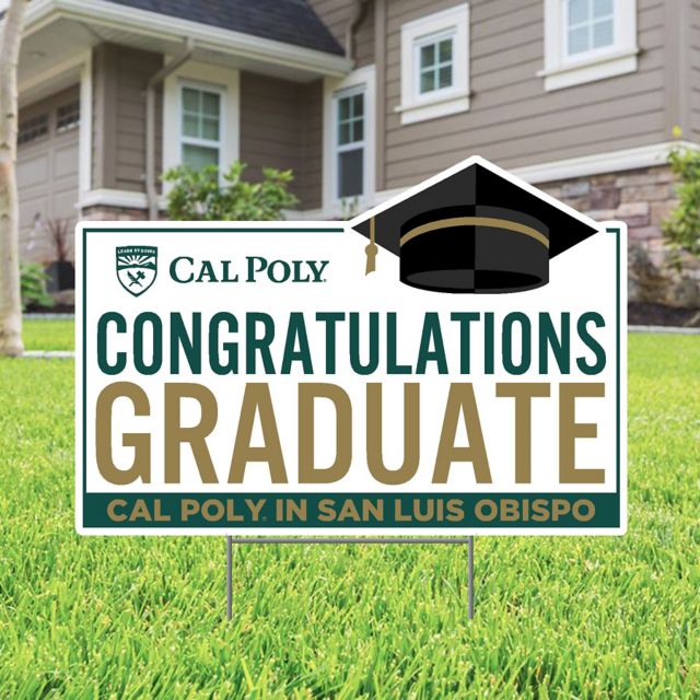 Cal Poly Grad 22 x 19 Lawn Sign
