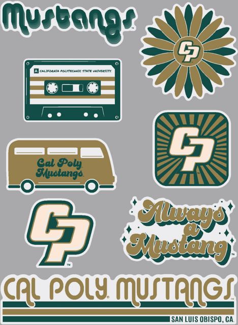 Cal Poly 7.5'' x 7.5'' Sticker Sheet
