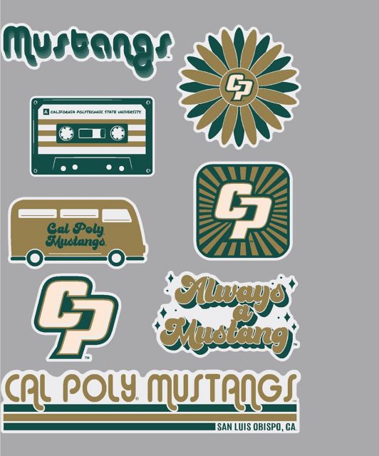 Cal Poly 7.5'' x 7.5'' Sticker Sheet