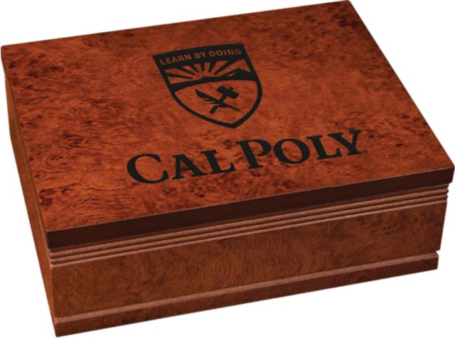 Cal Poly Burlwood Finished Box