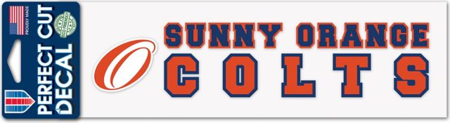 SUNY Orange Colts 3 x 10 Perfect Cut Decal