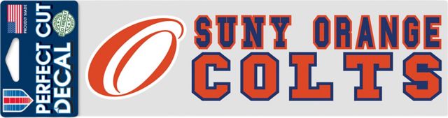 SUNY Orange Colts 3 x 10 Perfect Cut Decal