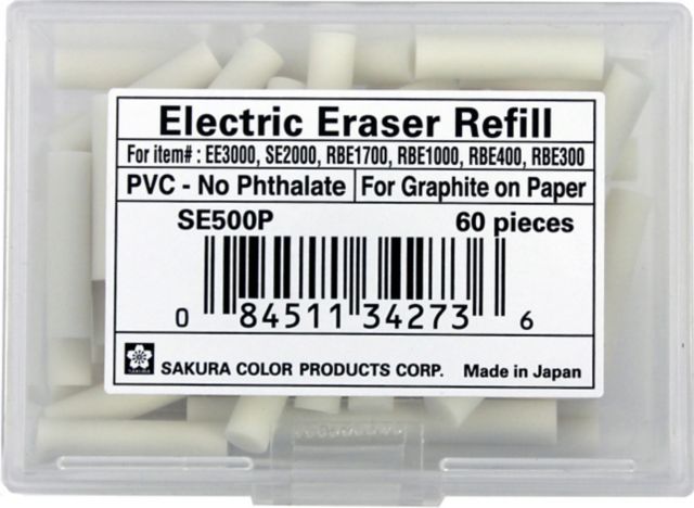 ELECTRIC ERASER REFILL-WHITE 60-PACK
