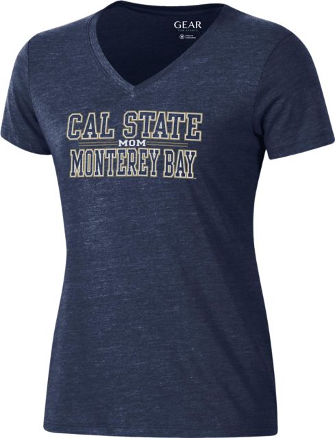 California State University Monterey Bay Mom Women's V-Neck Short Sleeve T-Shirt