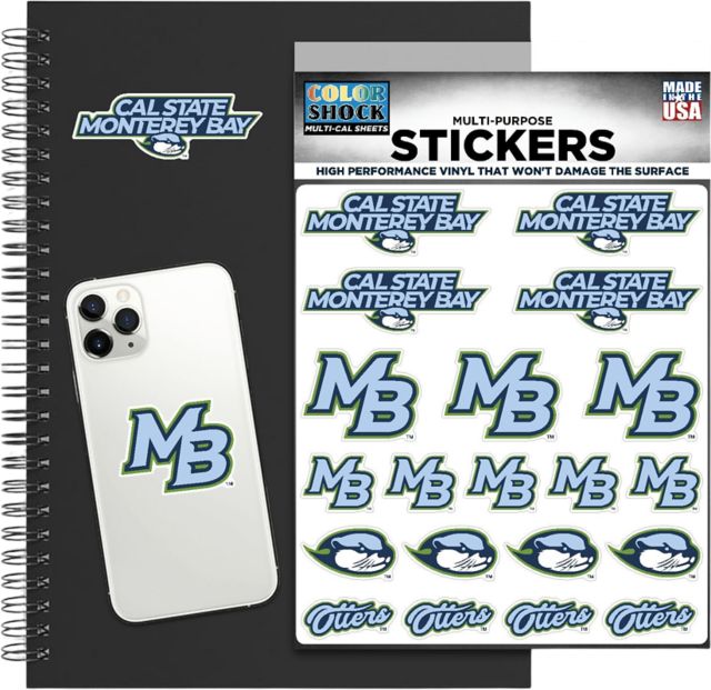 California State University Monterey Bay Otters Sticker Sheet