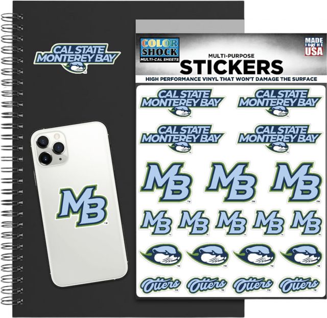 California State University Monterey Bay Otters Sticker Sheet