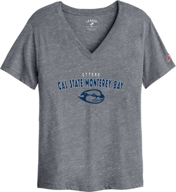 California State University Monterey Bay Otters Women's V-Neck Short Sleeve T-Shirt