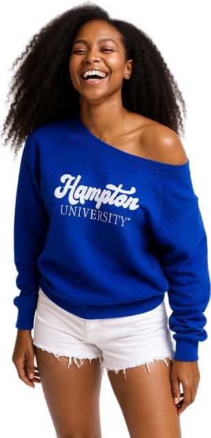Hampton University Off Shoulder Long Sleeve Top