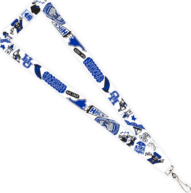 Hampton University Julia Gash 3-4'' Satin Lanyard