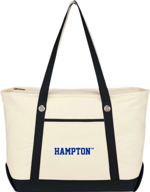 Hampton University Canvas Zipper Tote Bag