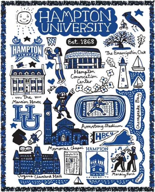 Hampton University Tapestry Blanket