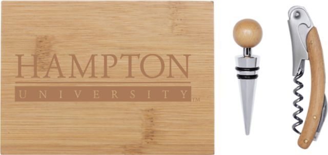Hampton University Bamboo Wine Tool Set