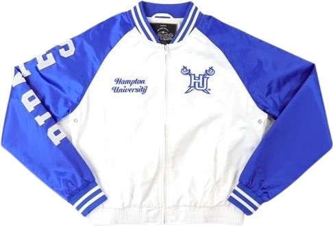 Hampton University Women's Cropped Satin Jacket