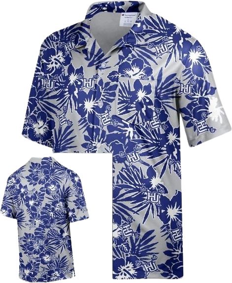 Hampton University Floral Camp Shirt