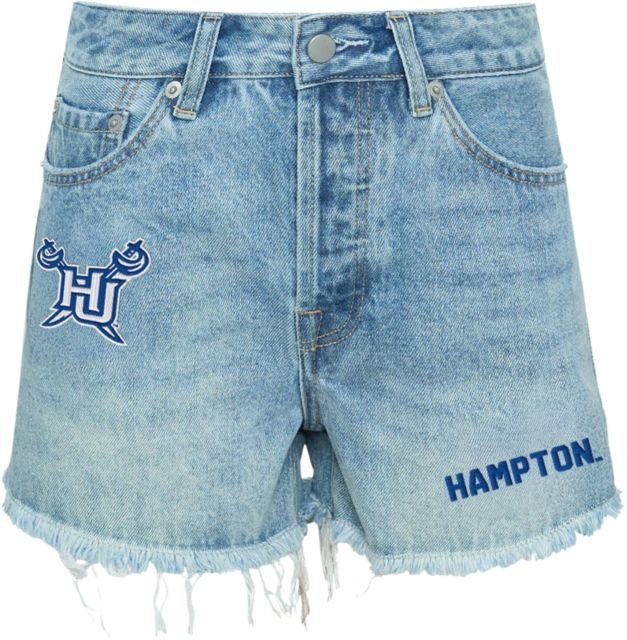 Hampton University Women's Denim Patch Shorts