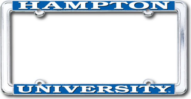 Hampton University Thin Dome License Plate Frame