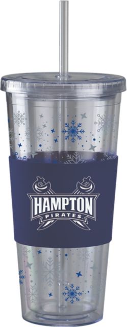 Hampton University Straw Snowflake Tumbler
