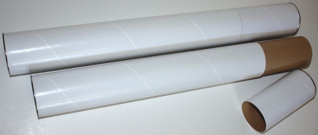 MAILING TUBE WHITE LAMINATED 3X31