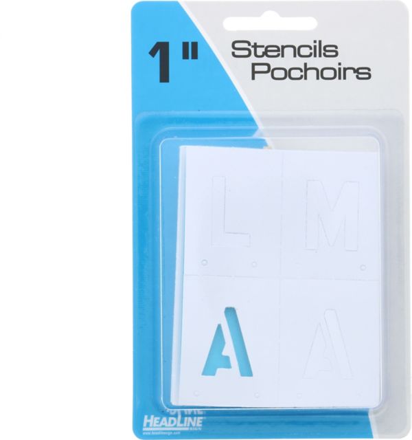 STENCILS 1 INCH GOTHIC CAPS/NUMBERS