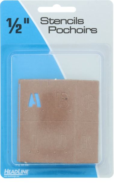 STENCILS 1/2 INCH GOTHIC CAPS/NUMBERS