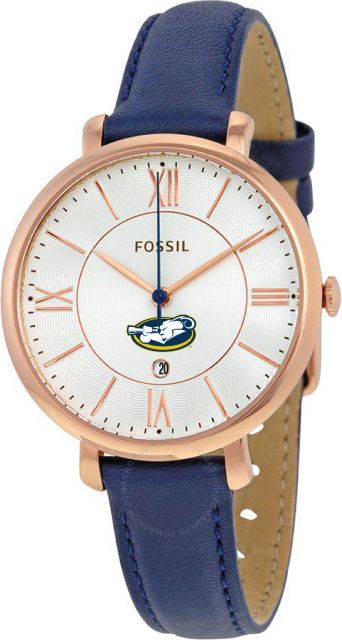 Fossil Jacqueline Navy Leather Watch - ONLINE ONLY