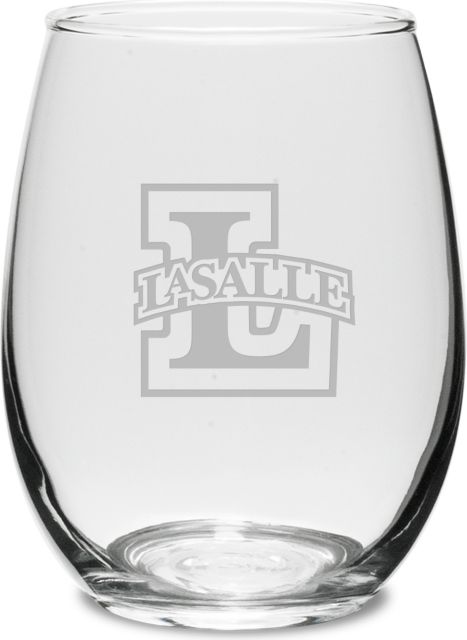 La Salle University 15 oz. Stemless Wine Glass