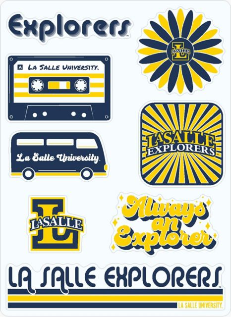La Salle University 7.5'' x 7.5'' Sticker Sheet