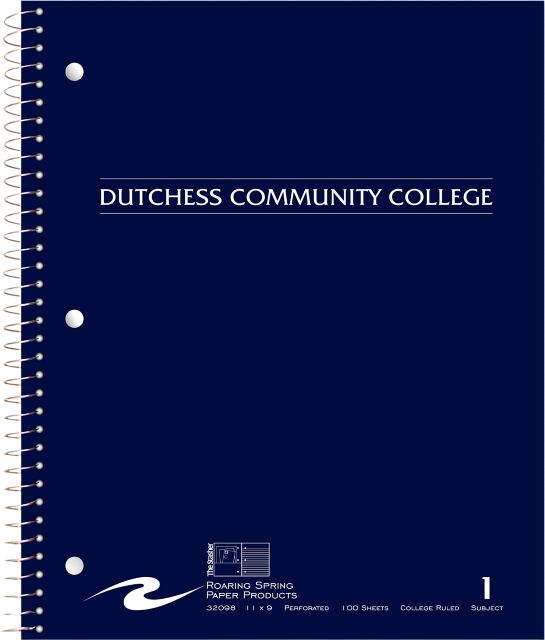 Dutchess Community College Notebook 100-Sheet
