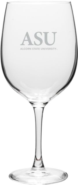 Alcorn State University 19 oz. Wine Glass