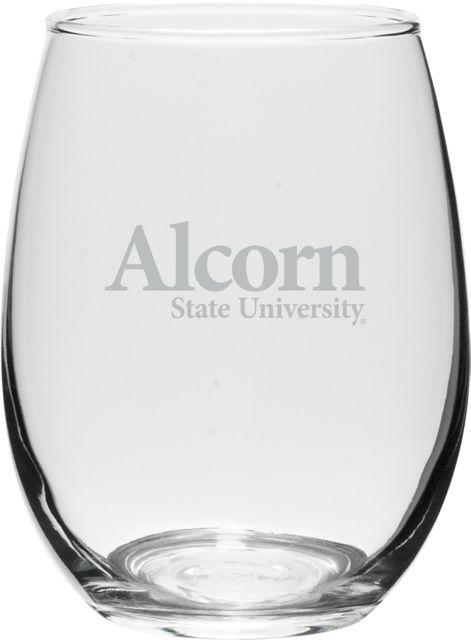 Alcorn State University 15 oz. Stemless Wine Glass