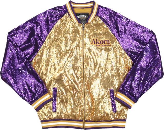 Alcorn State University Women's Sequin Bomber Jacket