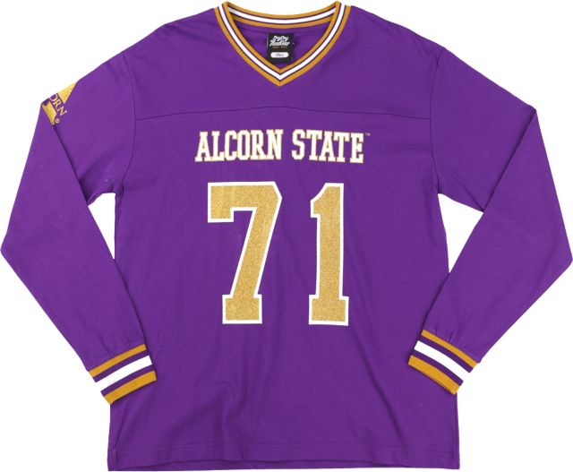Alcorn State University HBCU Women's Long Sleeve Football Jersey