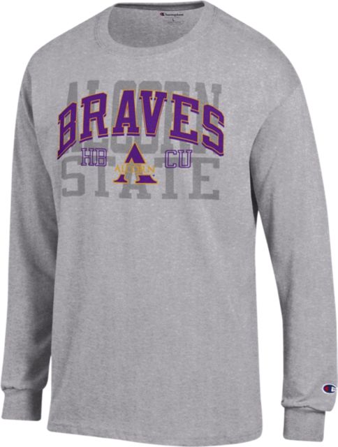 Men's Champion Purple Alcorn State Braves Jersey Long Sleeve T