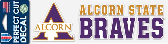 Alcorn State University Braves 3 x 10 Perfect Cut Decal