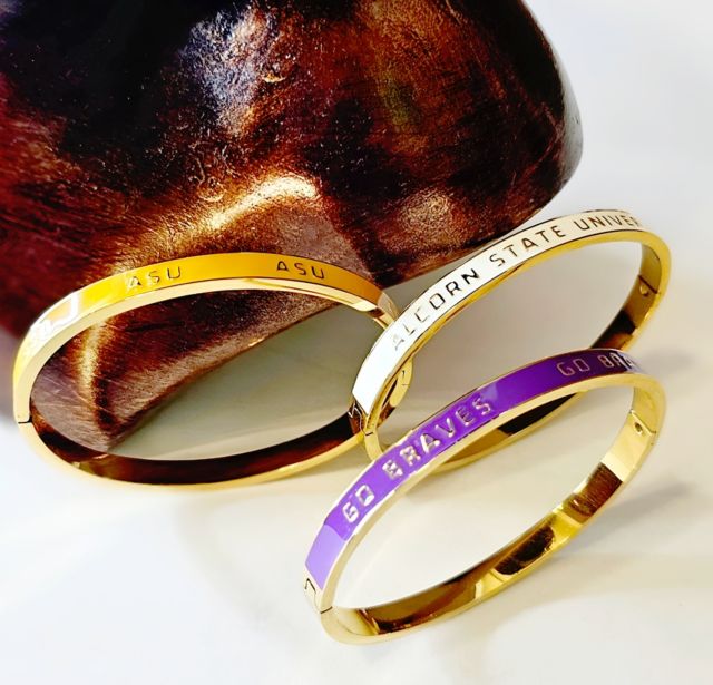 Alcorn State University Braves Set of 3 Bangle Bracelets