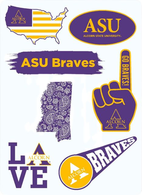 Alcorn State University 7.5'' x 7.5'' Sticker Sheet