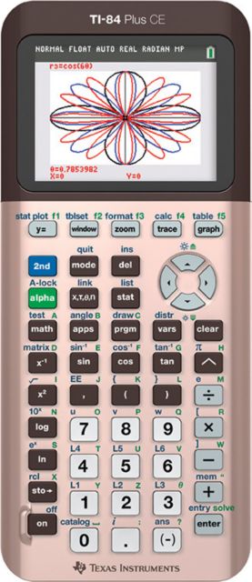 Texas Instruments TI-84 Plus CE Rose Gold Graphing Calculator